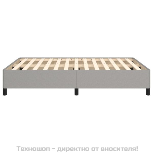 Рамка за легло без матрак, светлосив, 140x190 см, плат