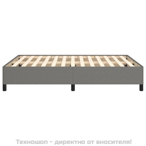 Рамка за легло без матрак, тъмносива, 140x190 см, плат