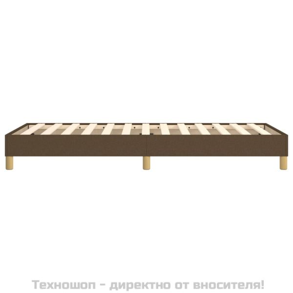 Рамка за легло с пружини, тъмнокафява, 80x200 см, плат