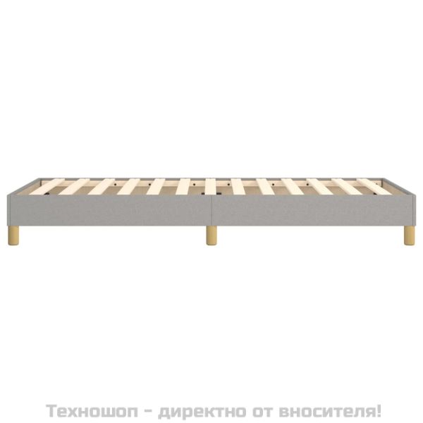 Рамка за легло с пружини, светлосива, 90x200 см, плат