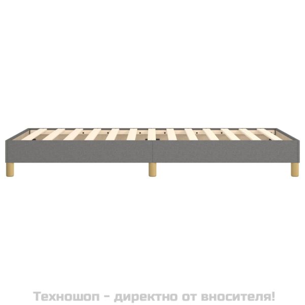 Рамка за легло с пружини, тъмносива, 90x200 см, плат