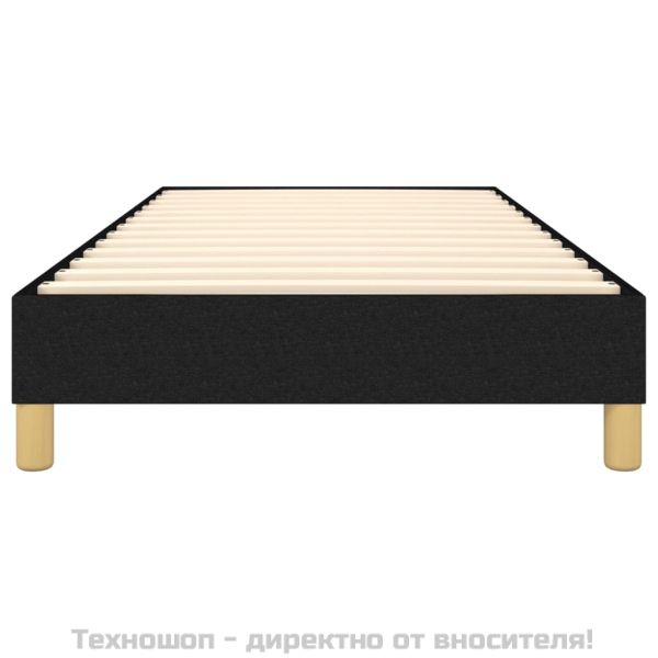 Рамка за легло с пружини, Черно, 90x200 см, плат