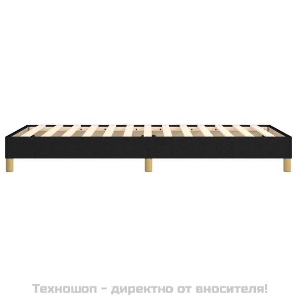 Рамка за легло с пружини, Черно, 90x200 см, плат