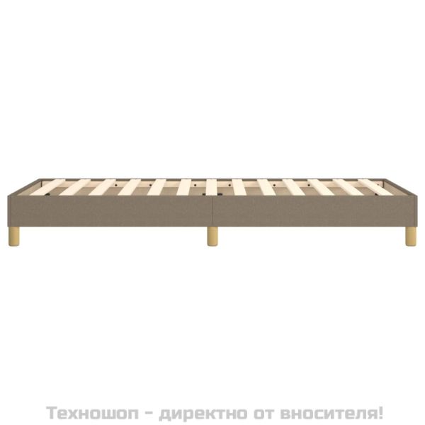 Рамка за легло с пружини, таупе, 90x200 см, плат