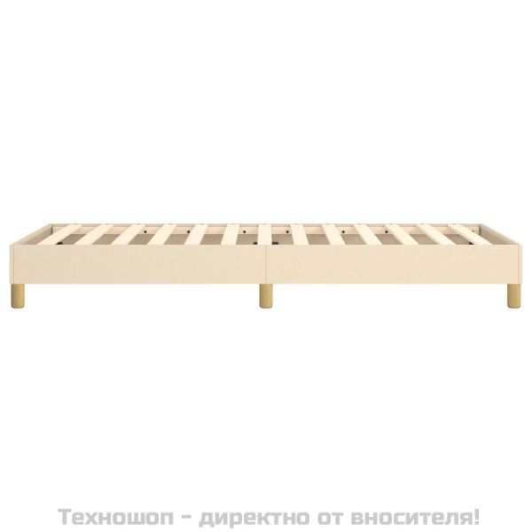 Рамка за легло с пружини, кремави, 90x200 см, плат