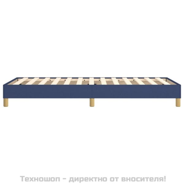 Рамка за легло с пружини, Синьо, 90x200 см, плат
