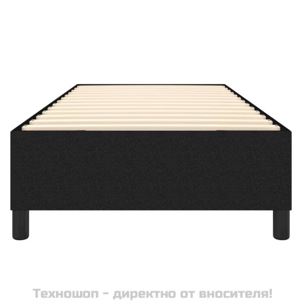 Рамка за легло с пружини, Черно, 80x200 см, плат