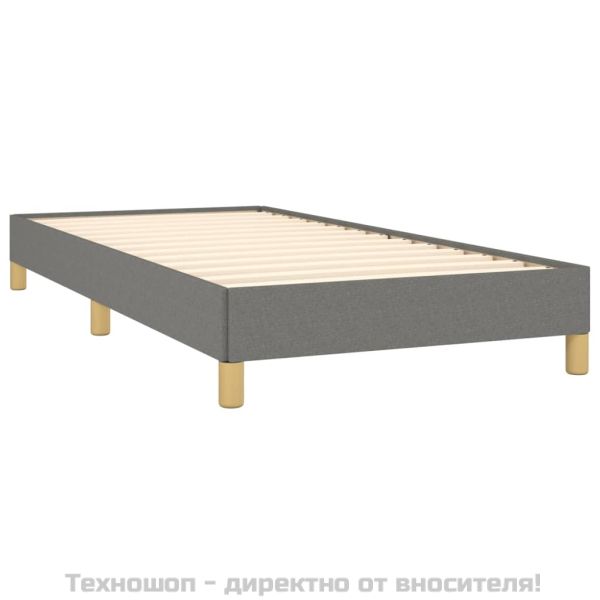 Рамка за легло без матрак, тъмносива, 80x200 см, плат