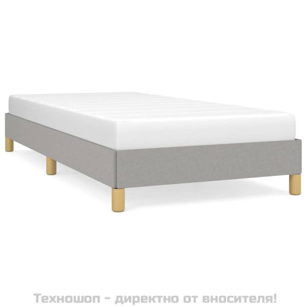 Рамка за легло без матрак, светлосива, 100x200 см, плат