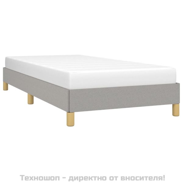 Рамка за легло без матрак, светлосива, 100x200 см, плат