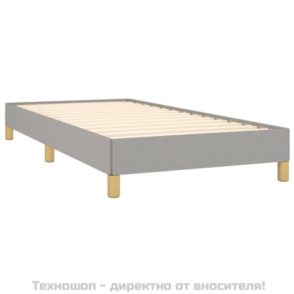 Рамка за легло без матрак, светлосива, 100x200 см, плат