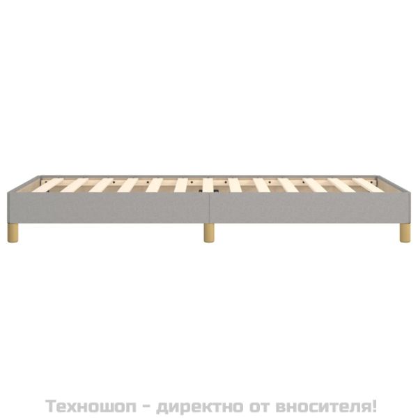 Рамка за легло без матрак, светлосива, 100x200 см, плат