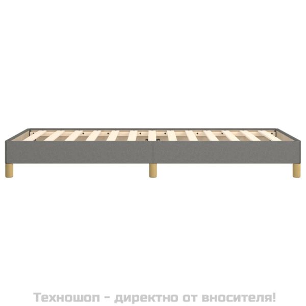 Рамка за легло без матрак, тъмносива, 100x200 см, плат