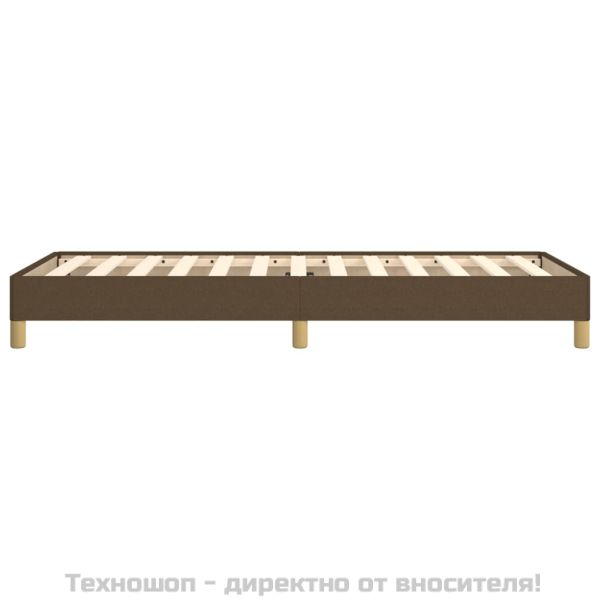 Рамка за легло без матрак, тъмнокафява, 100x200 см, плат