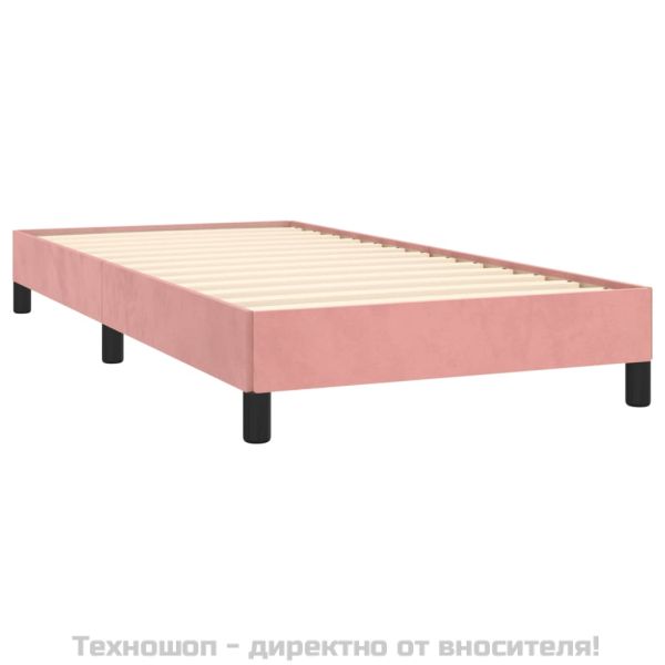 Рамка за легло, розова, 100x200 см, кадифе