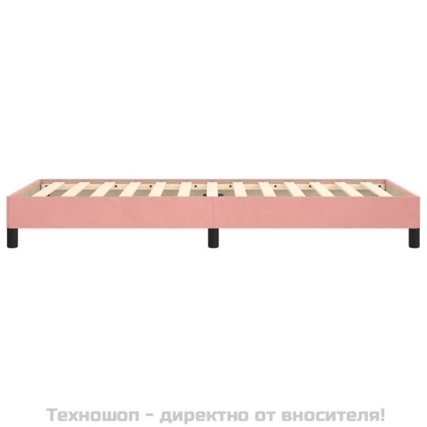 Рамка за легло, розова, 100x200 см, кадифе