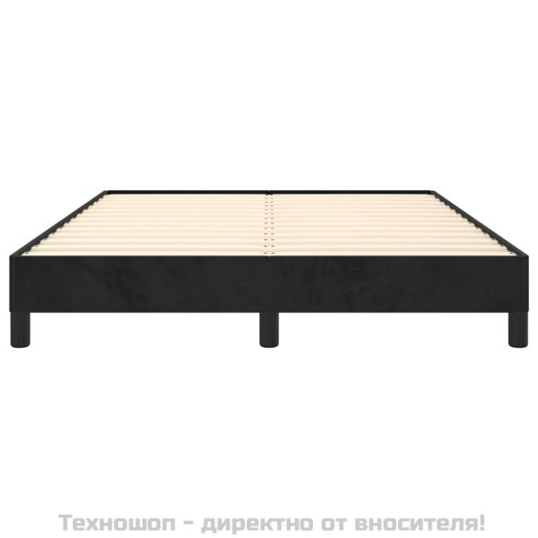 Рамка за легло без матрак, черна, 140x190 см кадифе