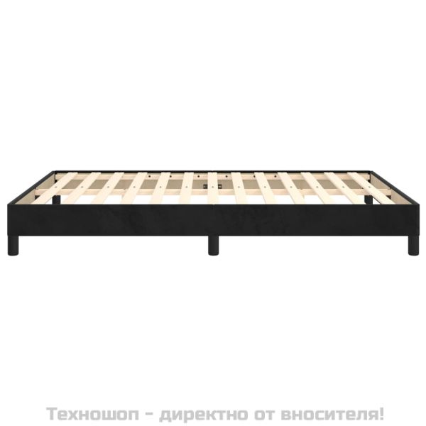 Рамка за легло без матрак, черна, 140x200 см кадифе