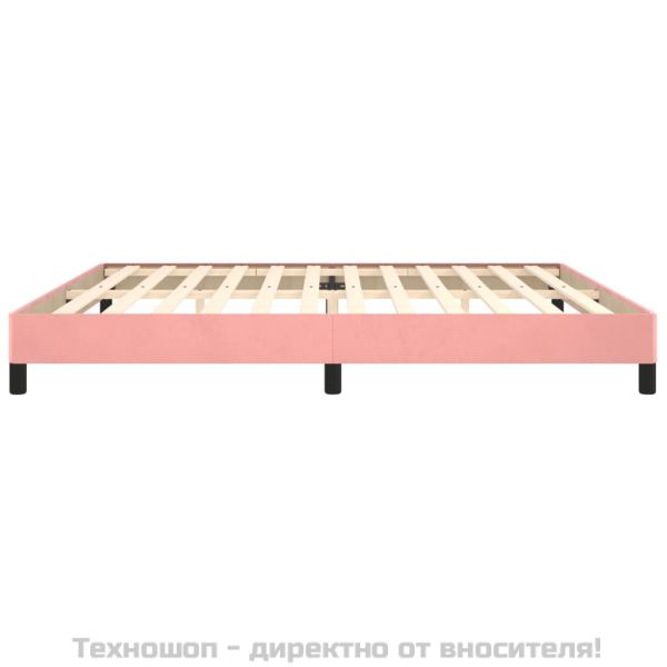 Рамка за легло, розова, 200x200 см, кадифе