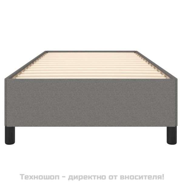 Рамка за легло без матрак, тъмносива, 80x200 см, плат