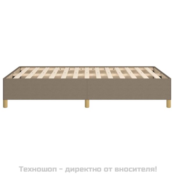 Рамка за легло без матрак, таупе, 120x200 см, плат