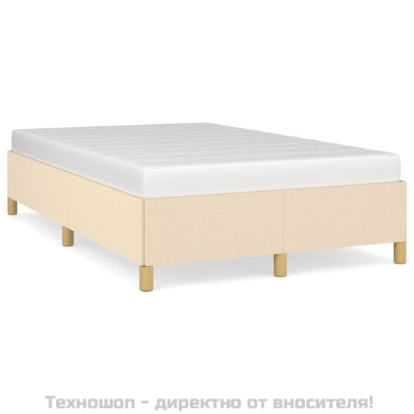 Рамка за легло без матрак, кремава, 120x200 см, плат