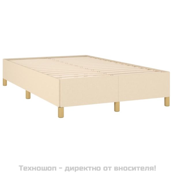 Рамка за легло без матрак, кремава, 120x200 см, плат