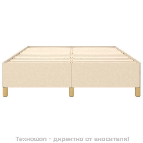 Рамка за легло без матрак, кремава, 140x190 см, плат