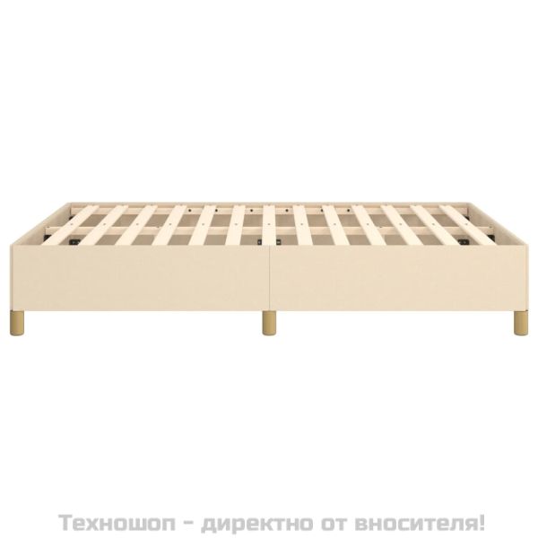 Рамка за легло без матрак, кремава, 140x190 см, плат