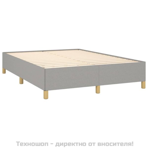Рамка за легло без матрак, светлосива, 140x200 см, плат