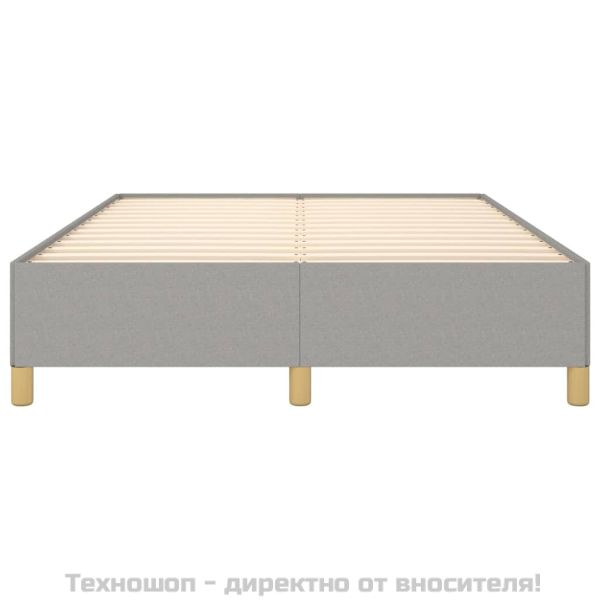 Рамка за легло без матрак, светлосива, 140x200 см, плат