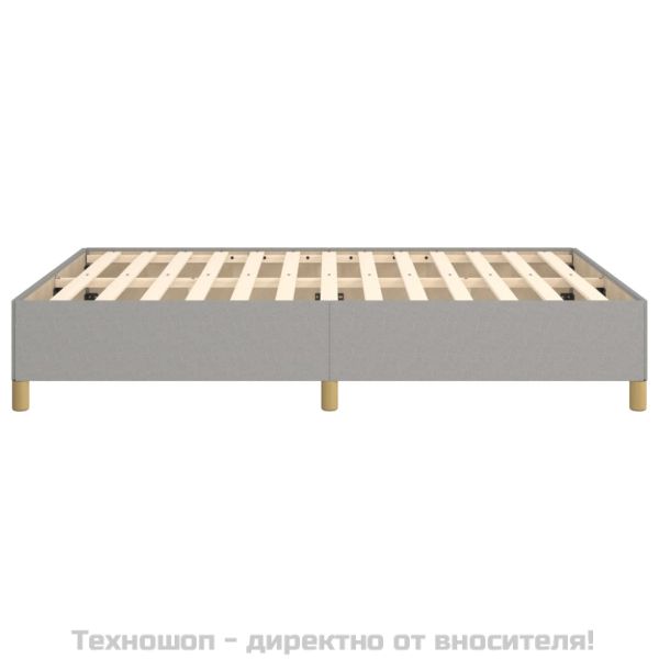 Рамка за легло без матрак, светлосива, 140x200 см, плат