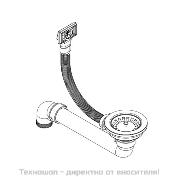 Гранитна кухненска мивка с едно корито, кръгла, черна