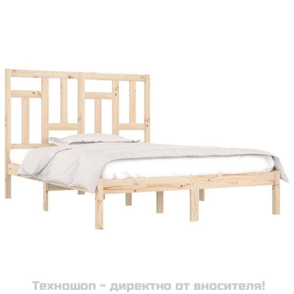 Рамка за легло, дърво масив, 120x190 см, Small Double