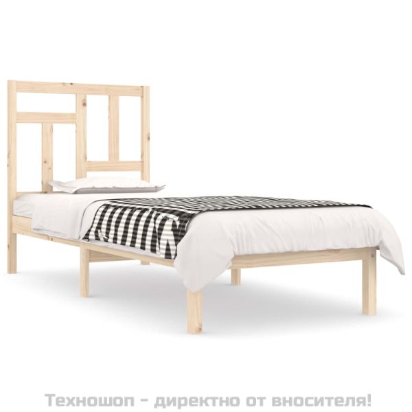Рамка за легло без матрак, 90x200 см, масивна чамова дървесина