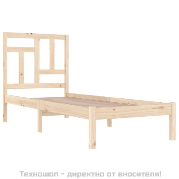 Рамка за легло без матрак, 90x200 см, масивна чамова дървесина