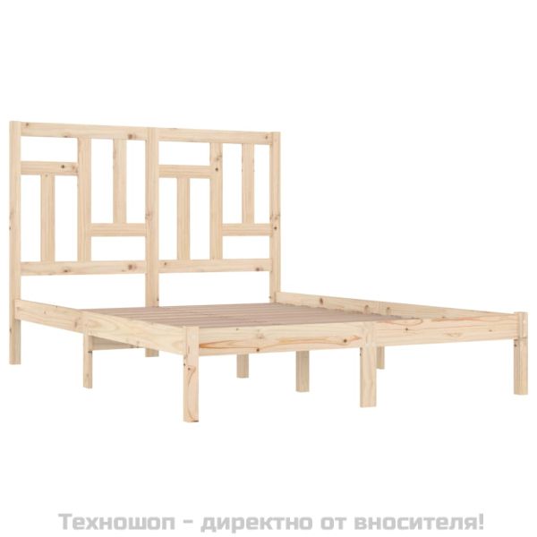 Рамка за легло без матрак 200x200 см масивна чамова дървесина