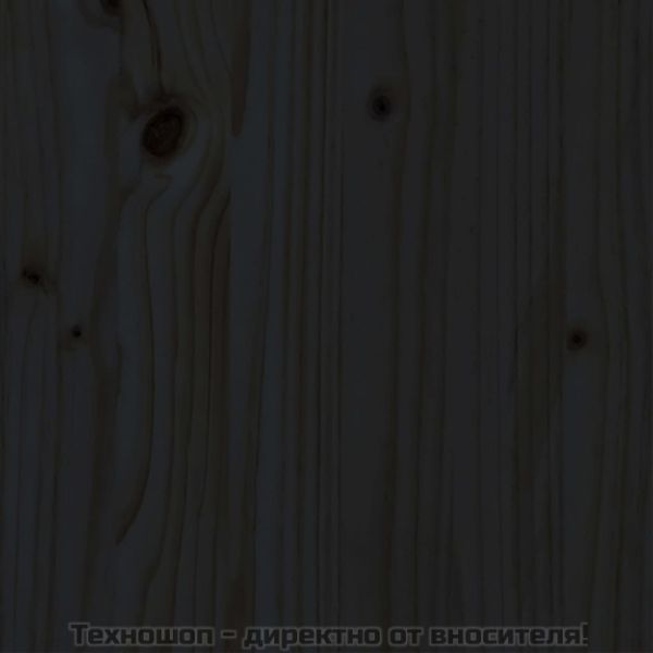 Рамка за легло, черна, бор масив, 200x200 см