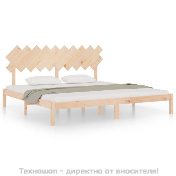 Рамка за легло 200x200 см масивно дърво