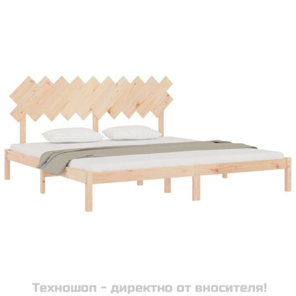 Рамка за легло 200x200 см масивно дърво