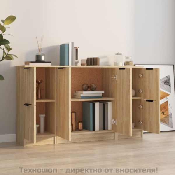 Сайдборди, 3 бр, сонома дъб,инженерно дърво