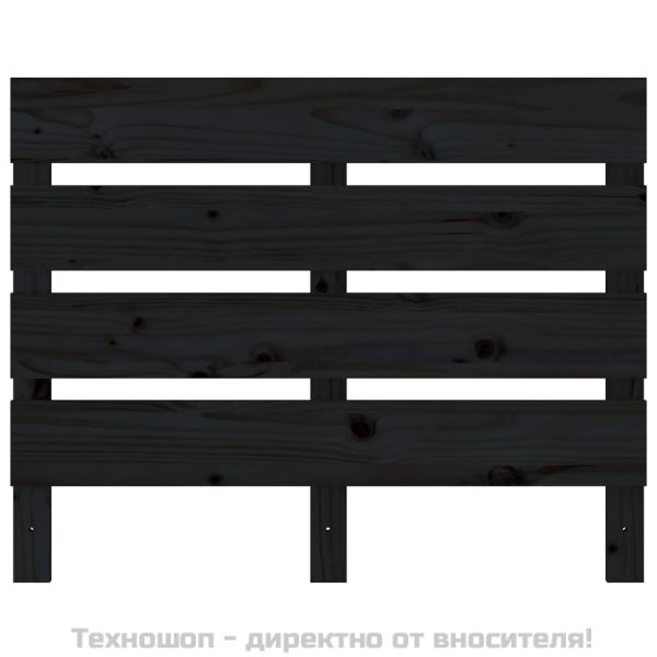 Рамка за легло, черна, бор масив, 75x190 см, Small Single