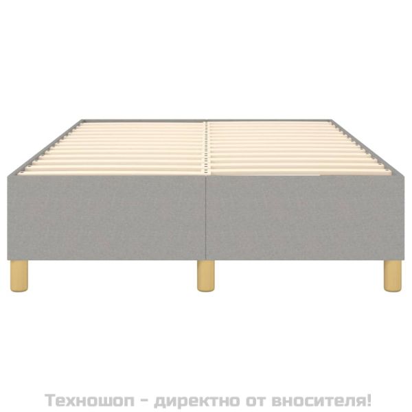 Рамка за легло с пружини, светлосива, 120x200 см, плат