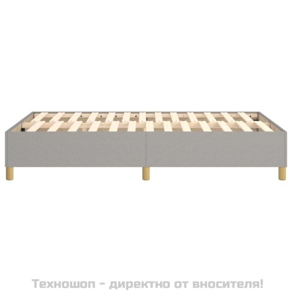 Рамка за легло с пружини, светлосива, 120x200 см, плат