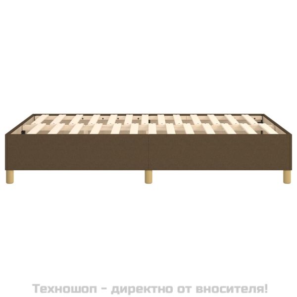 Рамка за легло с пружини, тъмнокафява, 120x200 см, плат