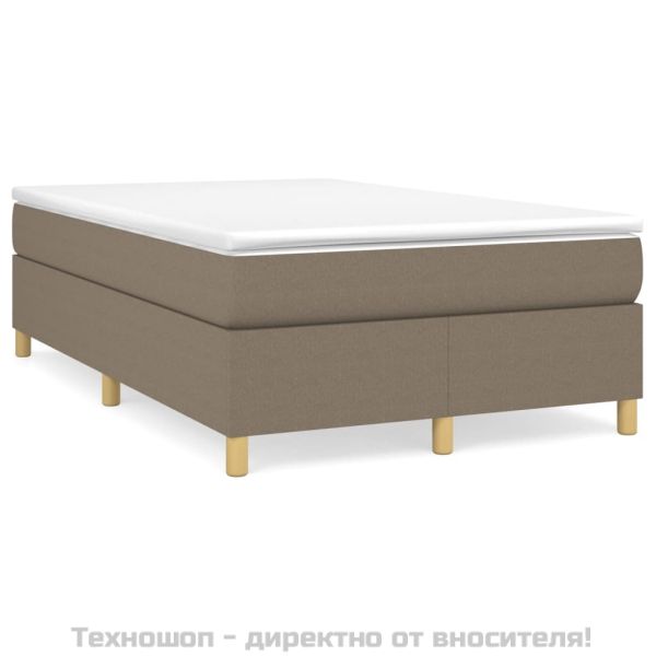 Рамка за легло с пружини, таупе, 120x200 см, плат