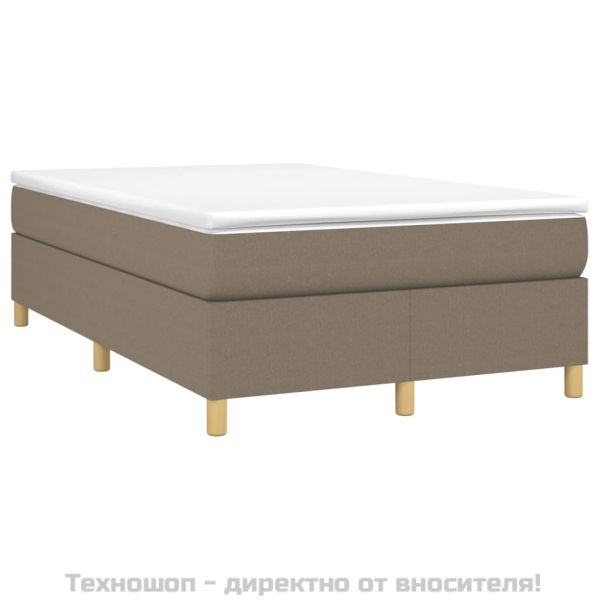 Рамка за легло с пружини, таупе, 120x200 см, плат