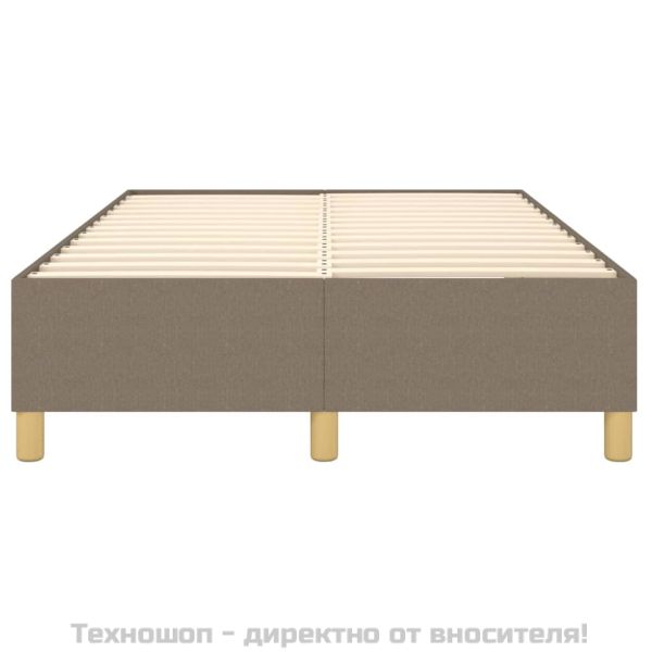 Рамка за легло с пружини, таупе, 120x200 см, плат