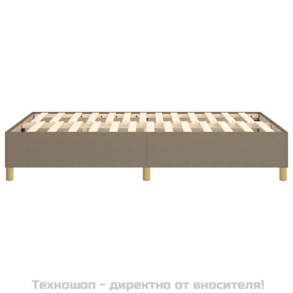 Рамка за легло с пружини, таупе, 120x200 см, плат