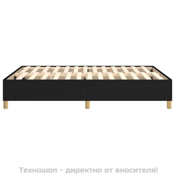 Рамка за легло с пружини, черна, 140x190 см плат